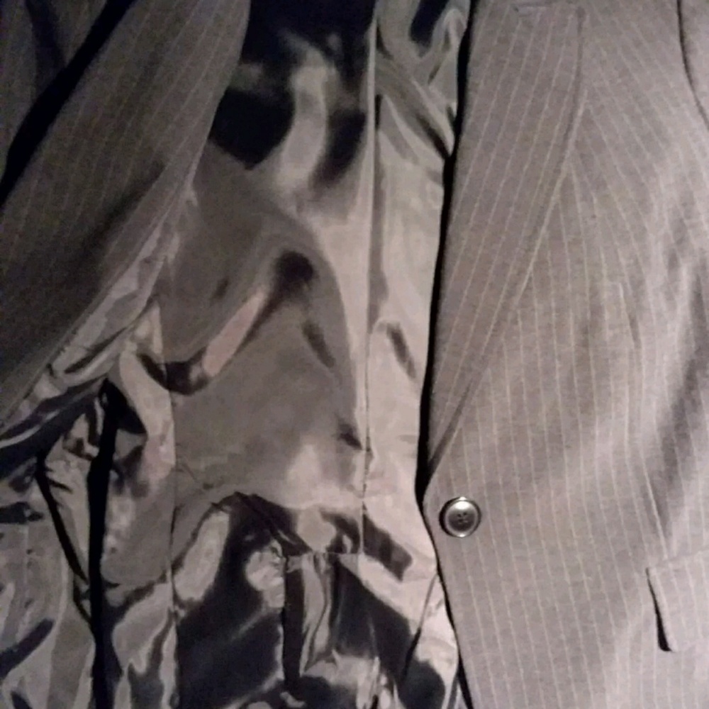 $94 Rafaella Size 10 Charcoal 2 Way Stretch Blazer - Picture 7 of 9